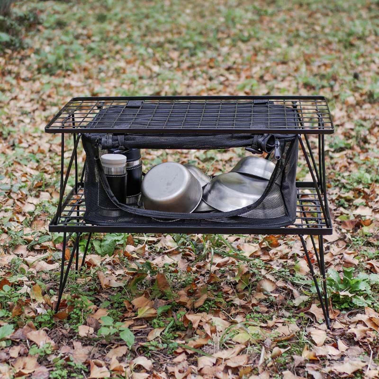 Camping Cooking Utensil Bag - 食器収納バッグ ポータブル収納ケース 調理器具 折りたたみ式 キャンプ用