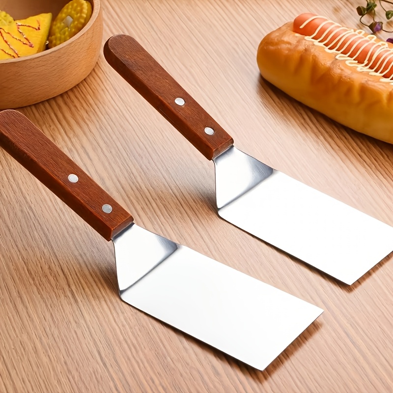 Camping Cooking Set Large - 1Pc ステンレス鋼フライパン用スパチュラパンケーキターナーステーキ調理バーベキューキッチンアクセサリーガジェットツールホームキャンプグリルパン