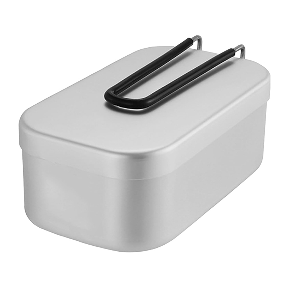 Camping Cooking Hardware - 800 ミリリットルアルミ弁当箱屋外キャンプ調理器具食器折りたたみハンドルピクニックボックス調理食品弁当箱ハイキング用