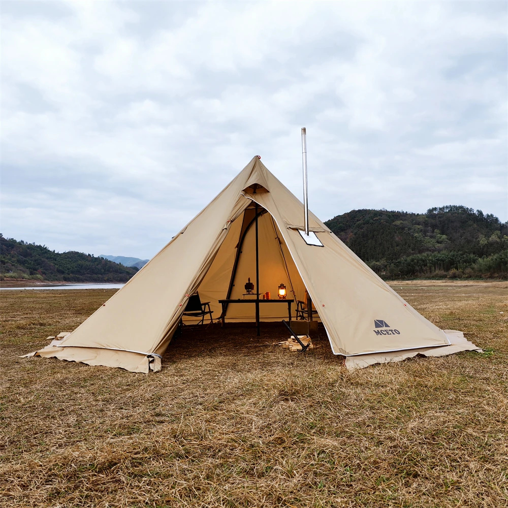 Campfire Cooking In Another World - 500PRO ティピ ホットテント 難燃性ストーブジャック付き 5~8 人用ティーピーテント