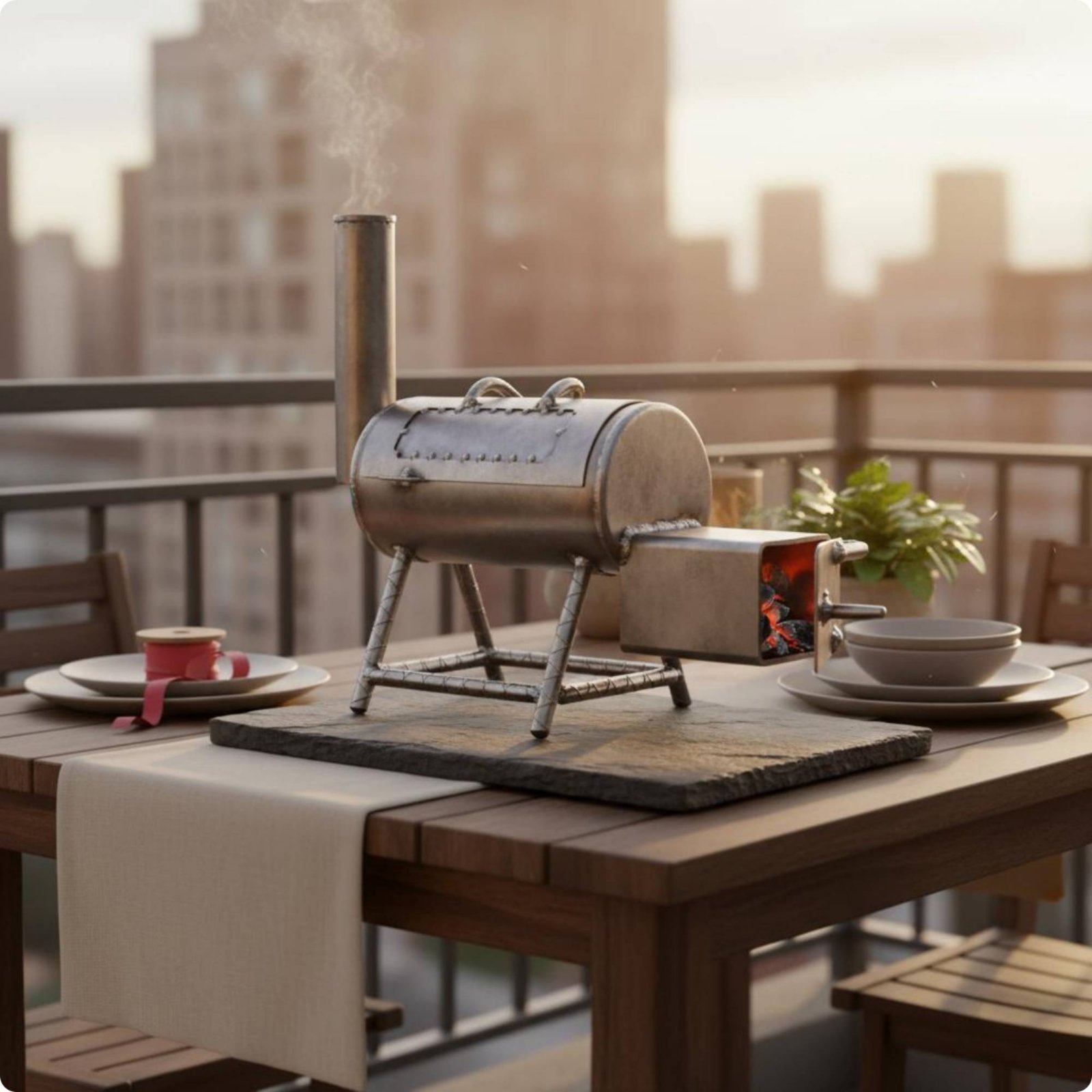 Camping Cooking Gifts - ミニグリルギフトアイデア ポータブルバーベキューグリル 小型炭火バーベキュー コンパクトアウトドアクッキングギア 軽量 パーティー、キャンプに最適