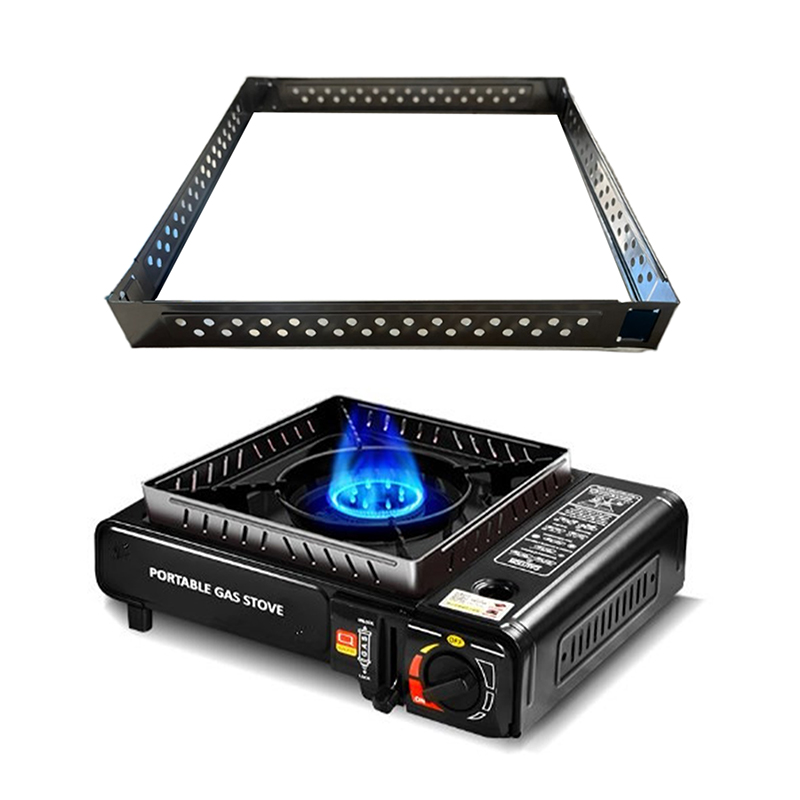 Camping Cooking Windshield - ガスストーブ防風リング取り外し可能な防風スタンドポータブル調理器具フロントガラスラック屋外ピクニック用