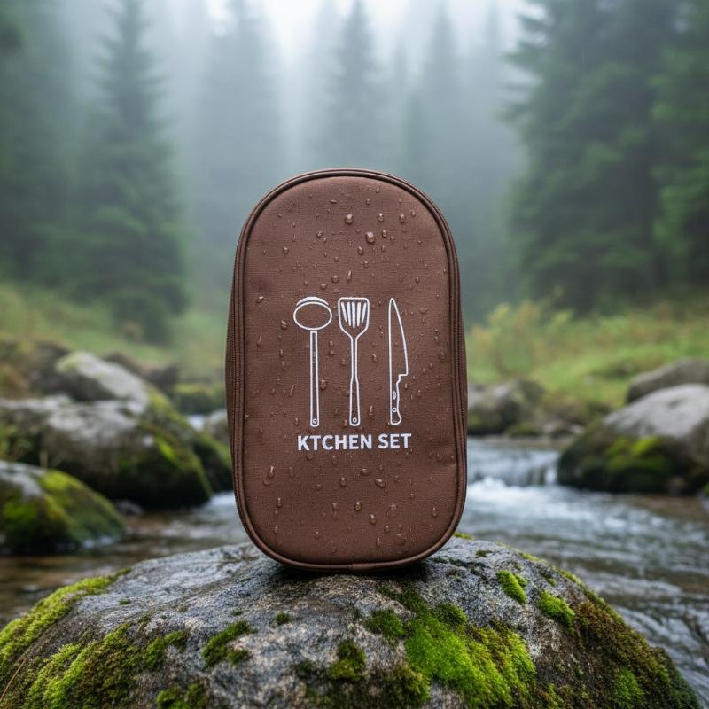 Camping Cooking Utensil Bag - アウトドアクッキングバッグ キャンプ用収納バッグ ポータブル調理器具オーガナイザー 収納ポーチ ピクニックバッグ 調理器具収納ポーチ