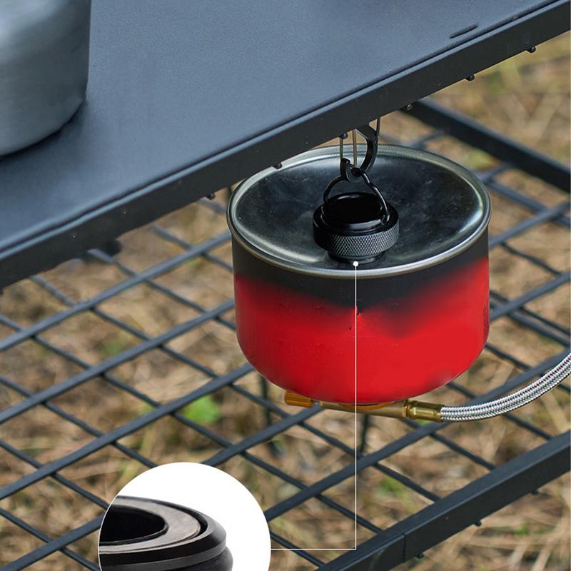 Camping Cooking Must Haves - アルミ合金製調理用エアキャニスター蓋、ハンドル付きキャンプバックパッカー、必須のキッチンガジェット