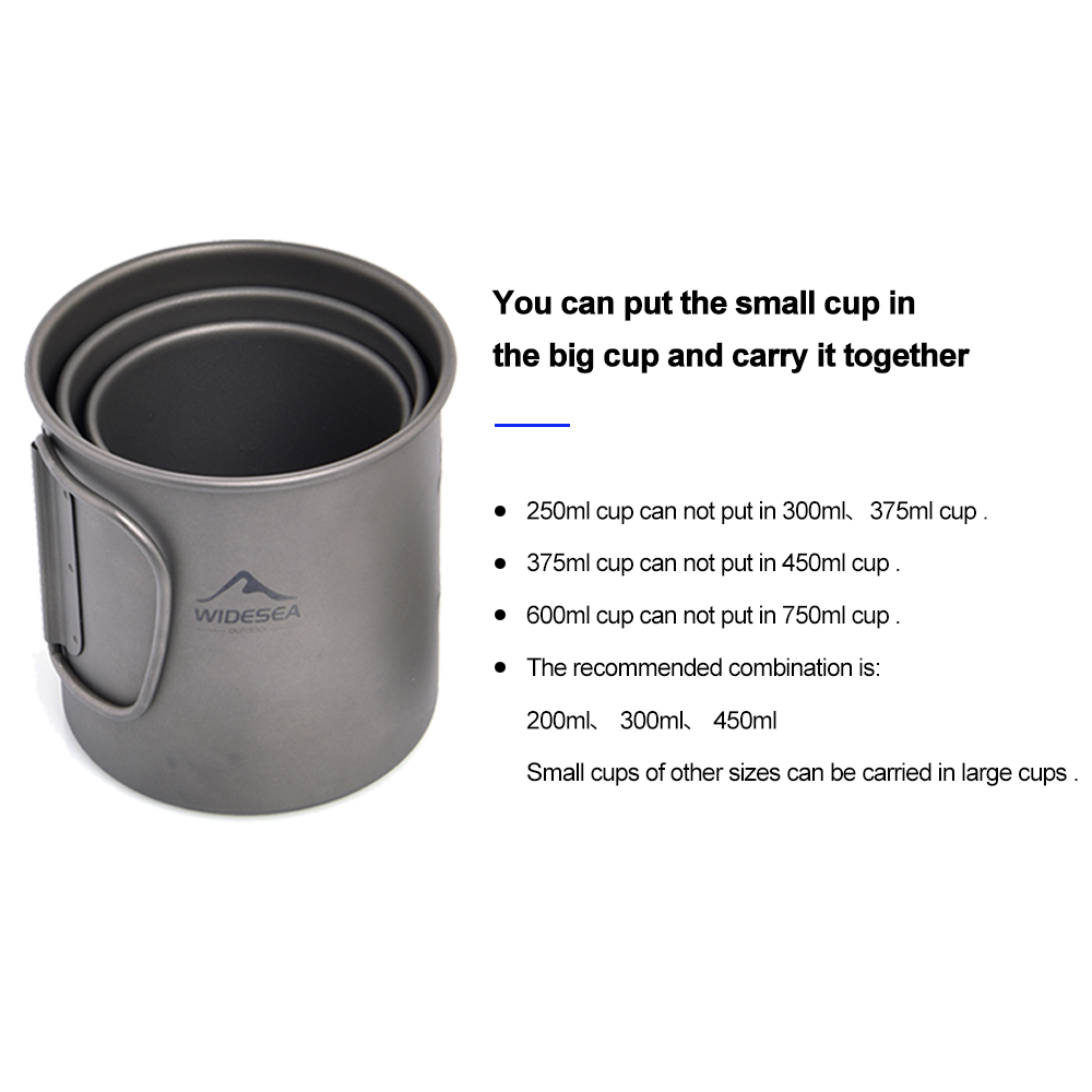 ワイドシーキャンプマグチタンカップ観光食器ピクニック用品アウ - Camping Cooking Ware Set のレビューと価格