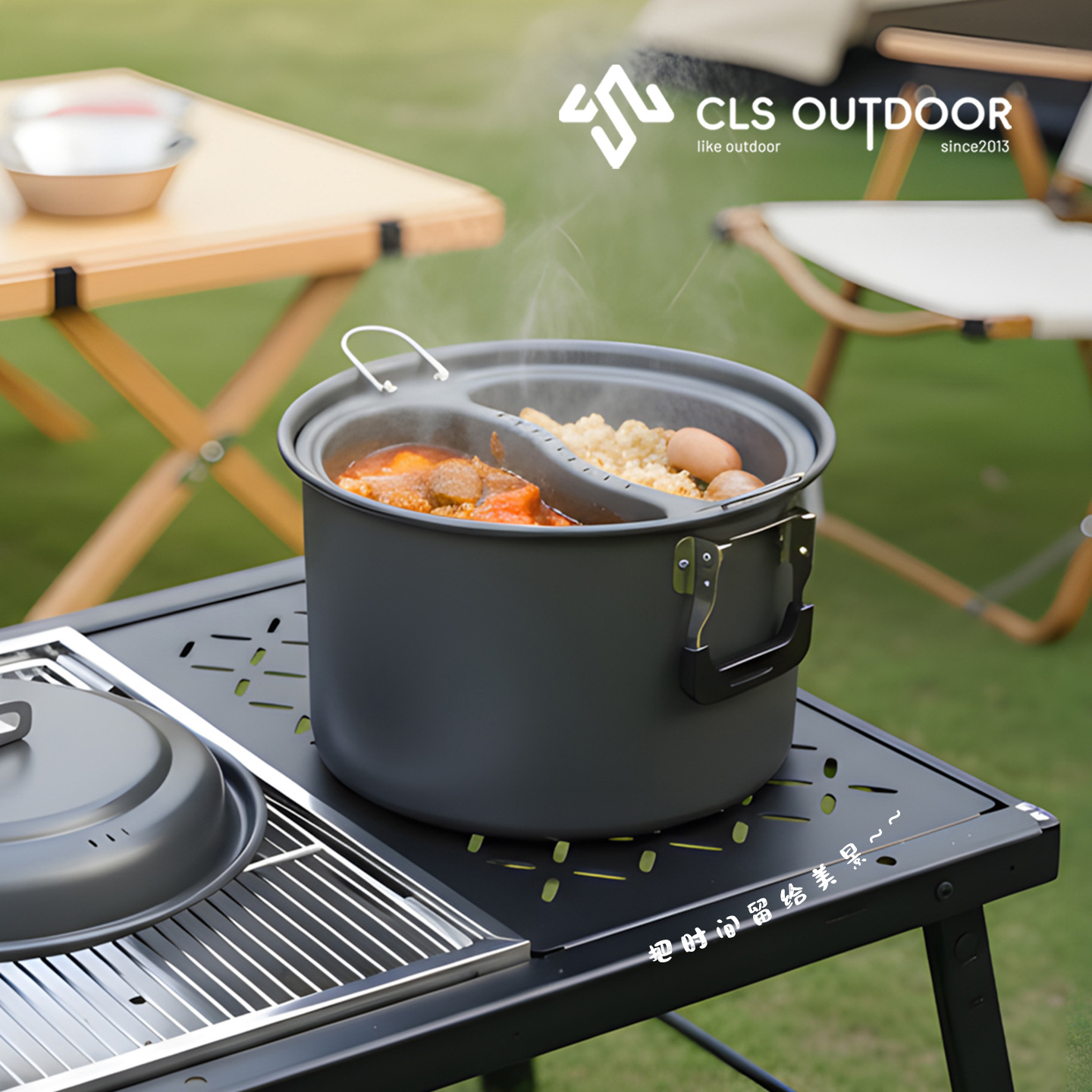 6.5L大容量マンダリンダック蒸し器＆調理鍋セット、屋外自走 - Camping Cooking Set Large のレビューと価格
