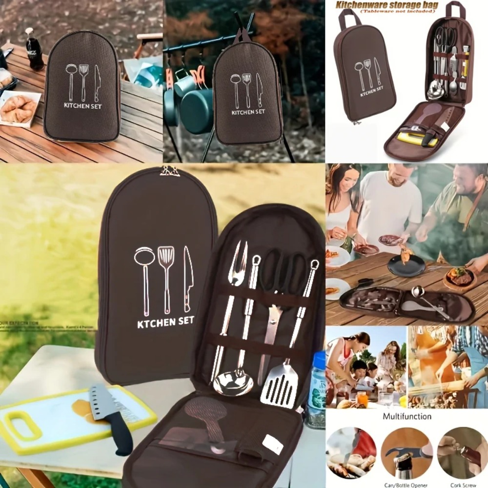 ポータブルアウトドアクックバッグ キャンプ収納バッグ ポータ - Camping Cooking Utensil Bag のレビューと価格