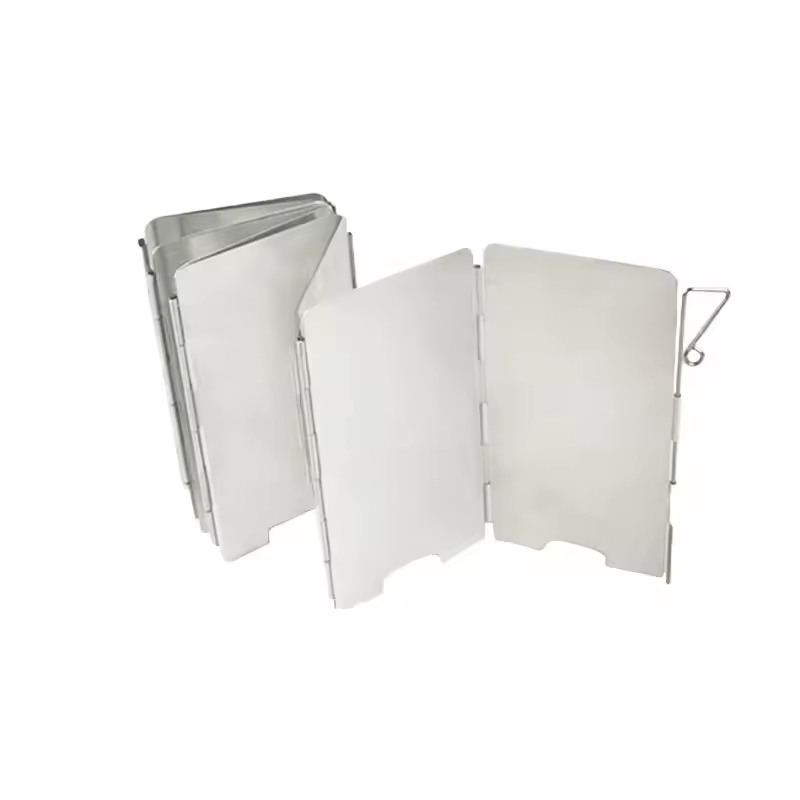 アウトドアストーブ風防 キャンプ用風よけ 9枚プレート 折り - Camping Cooking Windshield のレビューと価格