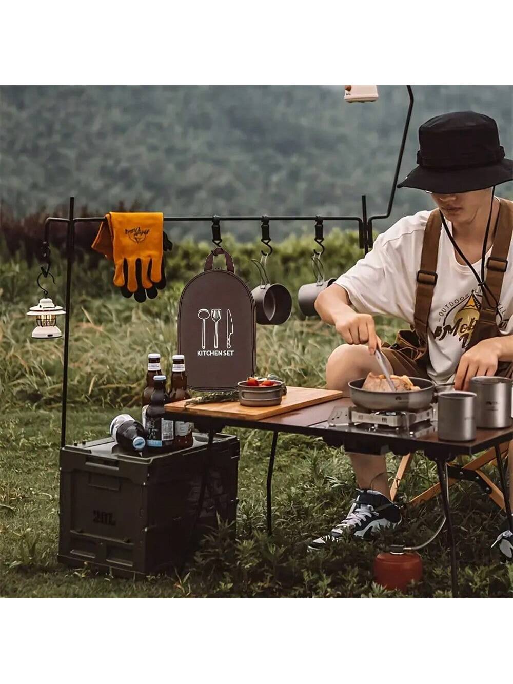 アウトドアキャンプ調理器具収納袋調理器具オーガナイザーキッチ - Camping Cooking Utensil Bag のレビューと価格