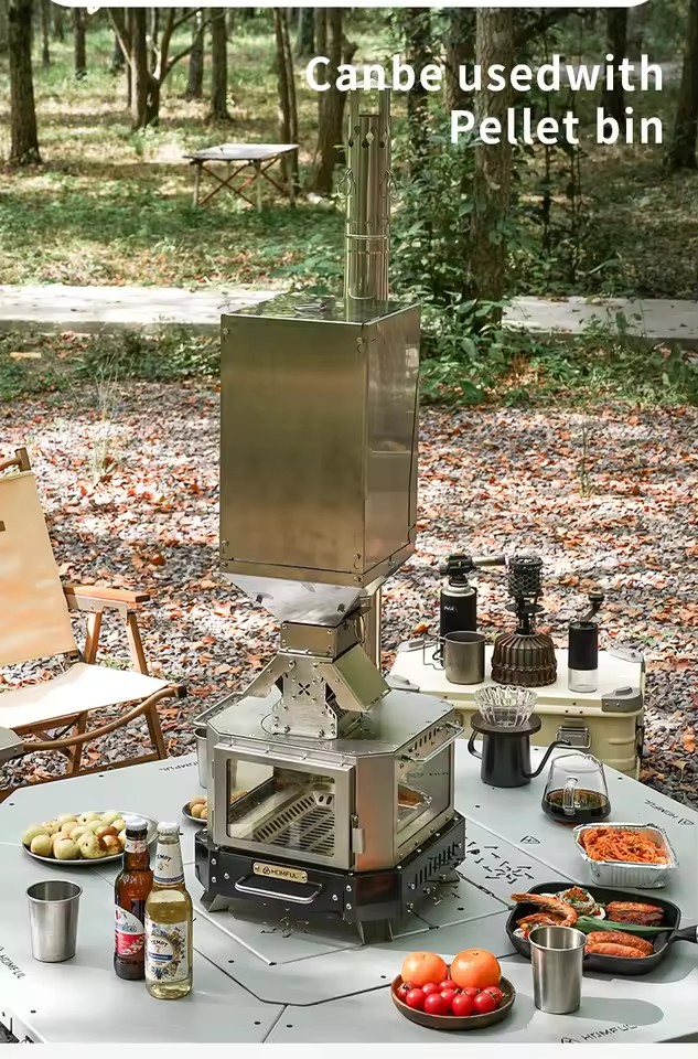 HOMFUL ポータブル薪ストーブ 家庭用暖房 薪焚き式 ポ - Camping Cooking Windshield のレビューと価格