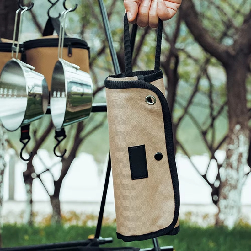 ポータブル屋外食器収納袋ステンレス鋼食器吊り下げバッグ旅行収 - Camping Cooking Utensil Bag のレビューと価格