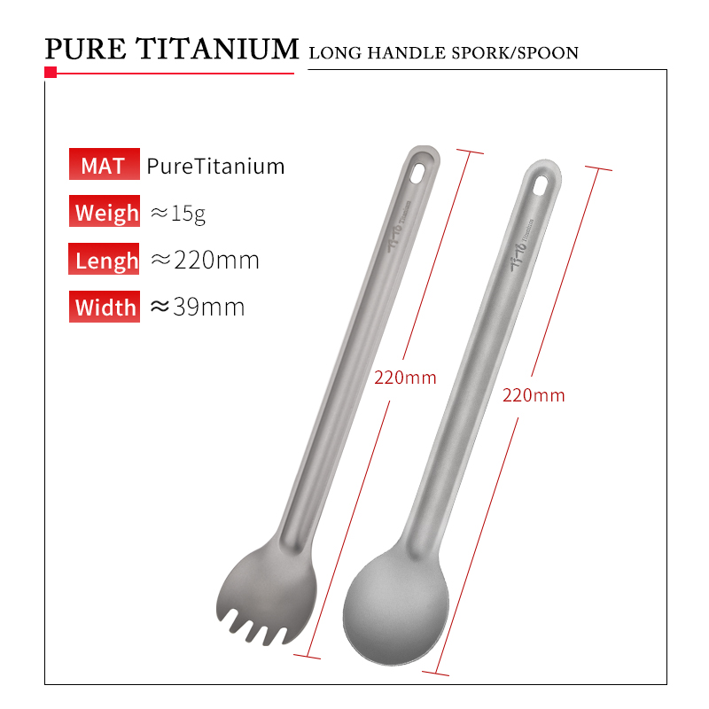 TiTo チタンスポークスプーンロングハンドル屋外キャンプ食 - Camping Cooking Hardware のレビューと価格