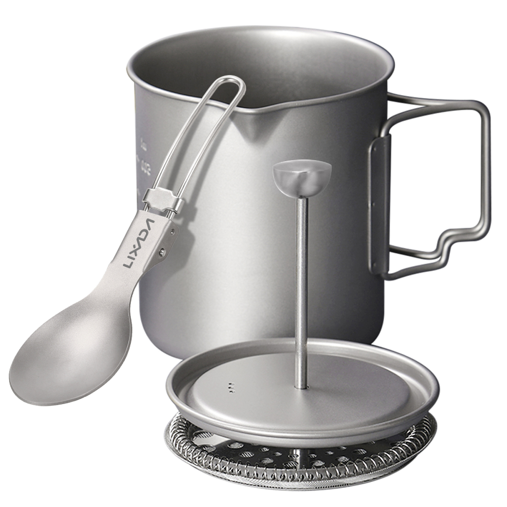 Lixada-キャンプ用の折りたたみ式チタンスプーンカップ, - Camping Cooking Hardware のレビューと価格