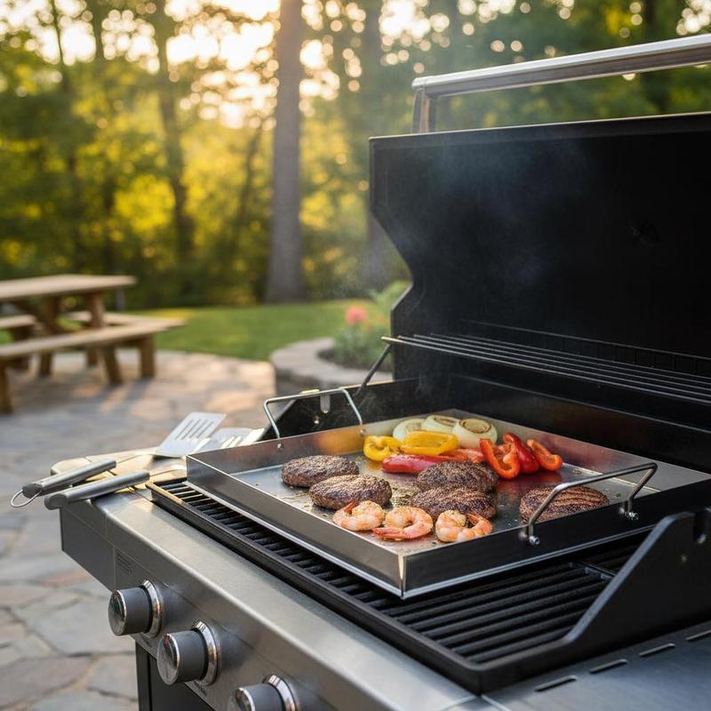 ユニバーサルフラットトップグリドル 18x16インチ キャン - Camping Cooking Hardware のレビューと価格