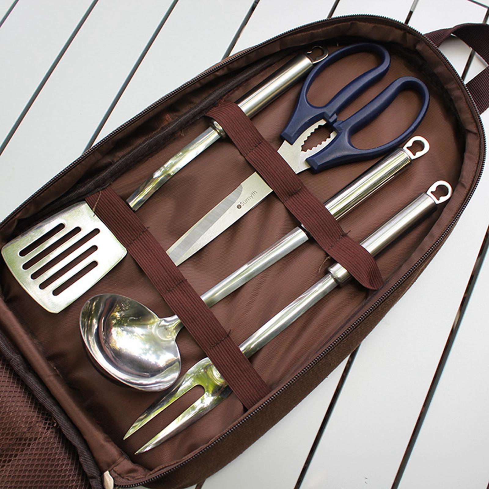 キャンプ用キャリングバッグ付きキッチン用品セット,旅行やハイ - Camping Cooking Utensil Bag のレビューと価格