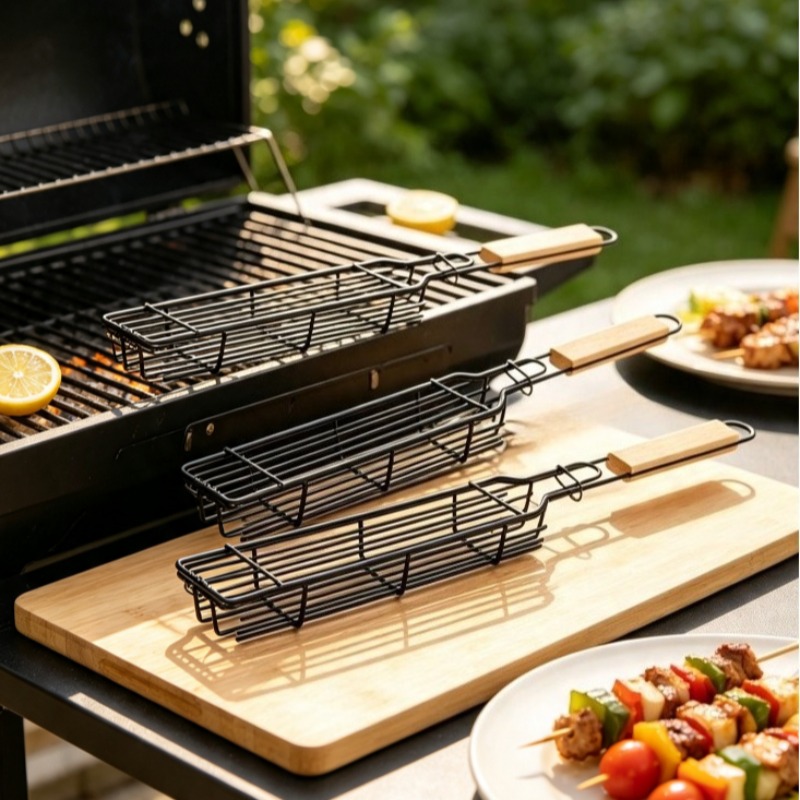 2/3個入りグリルバスケット ステンレス製グリルバスケット  - Nesting Camping Cooking Set のレビューと価格