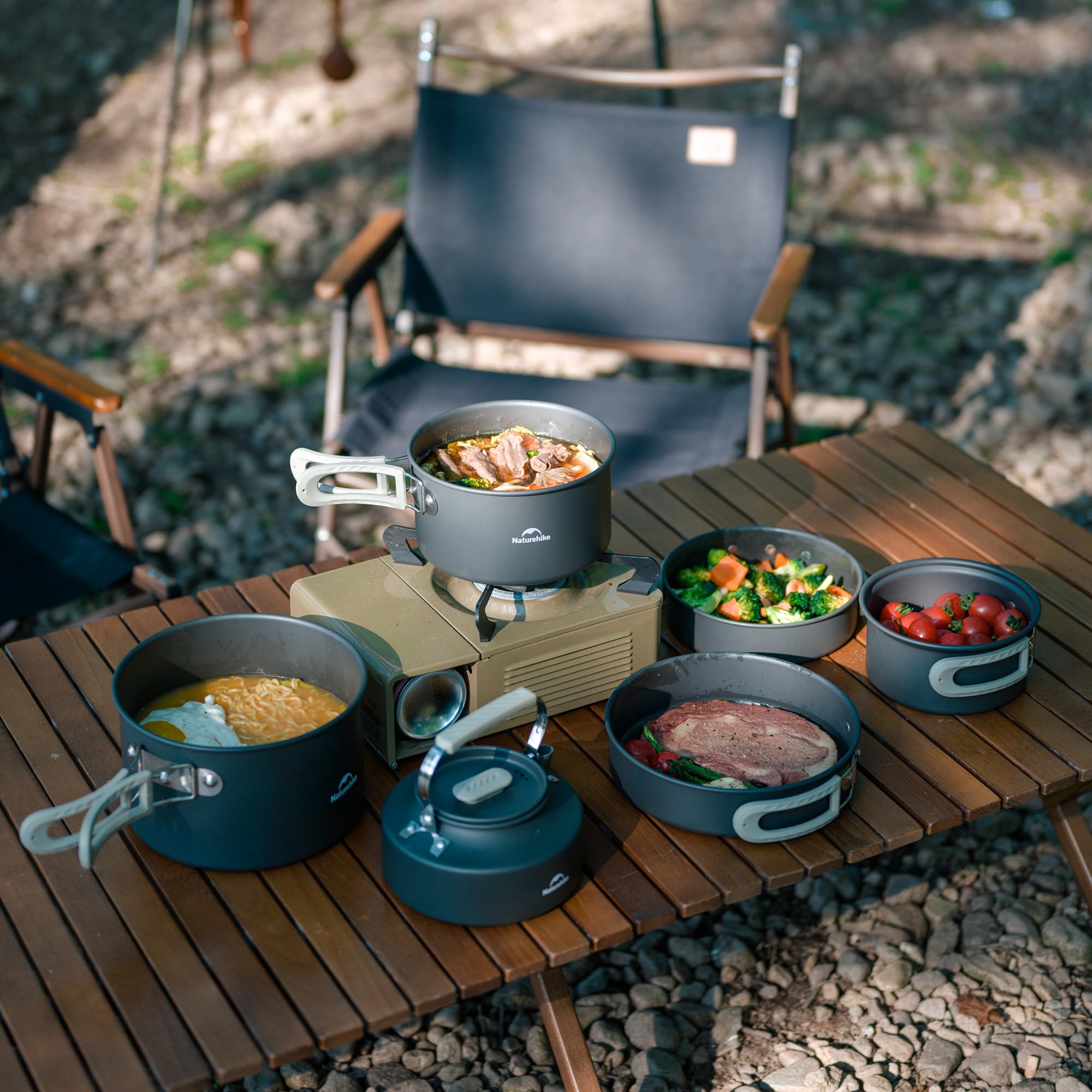 Naturehike キャンプ用スープポット調理器具 蓋付き - Camping Cooking Set Large のレビューと価格
