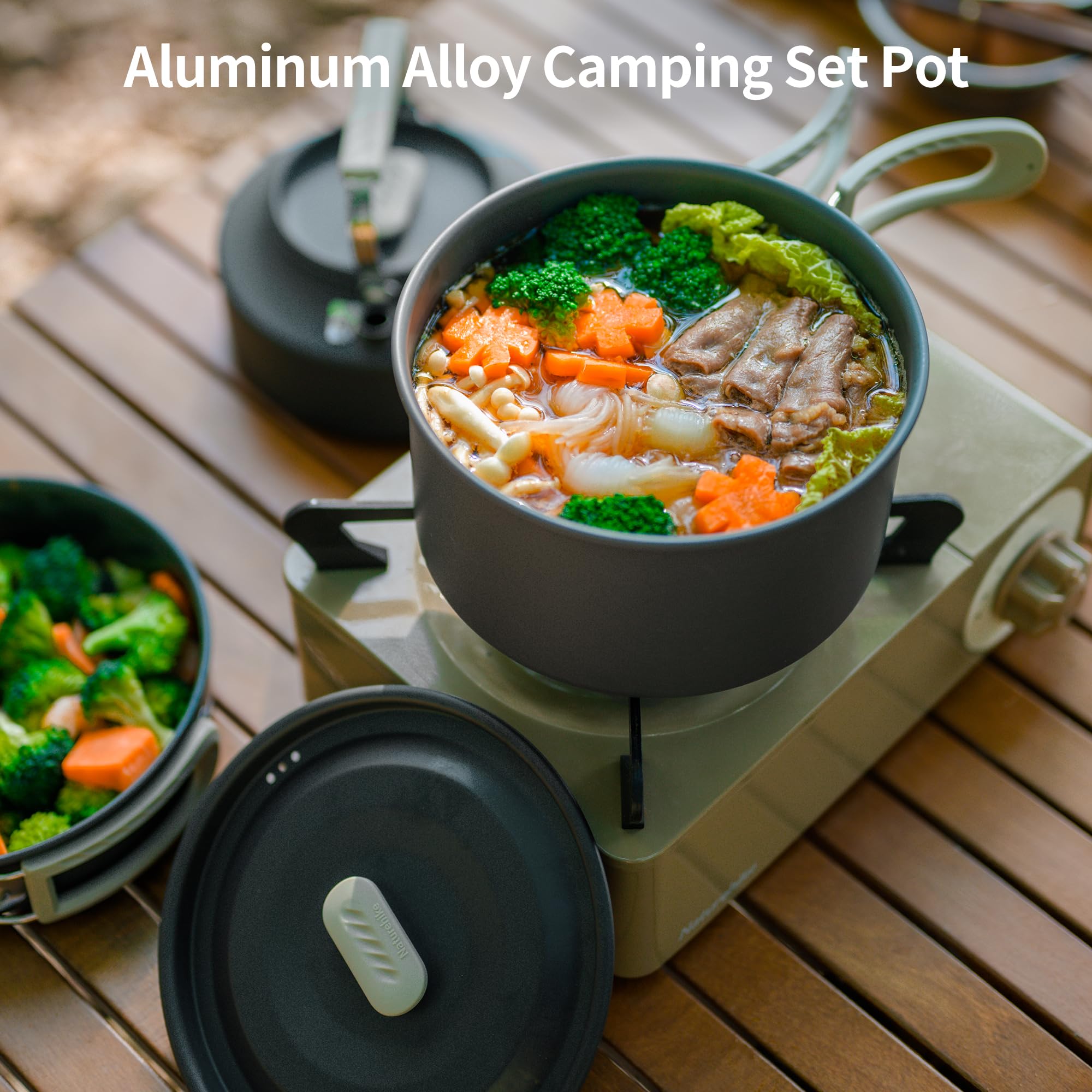 Naturehike キャンプ用スープポット調理器具 蓋付き - Camping Cooking Set Large のレビューと価格