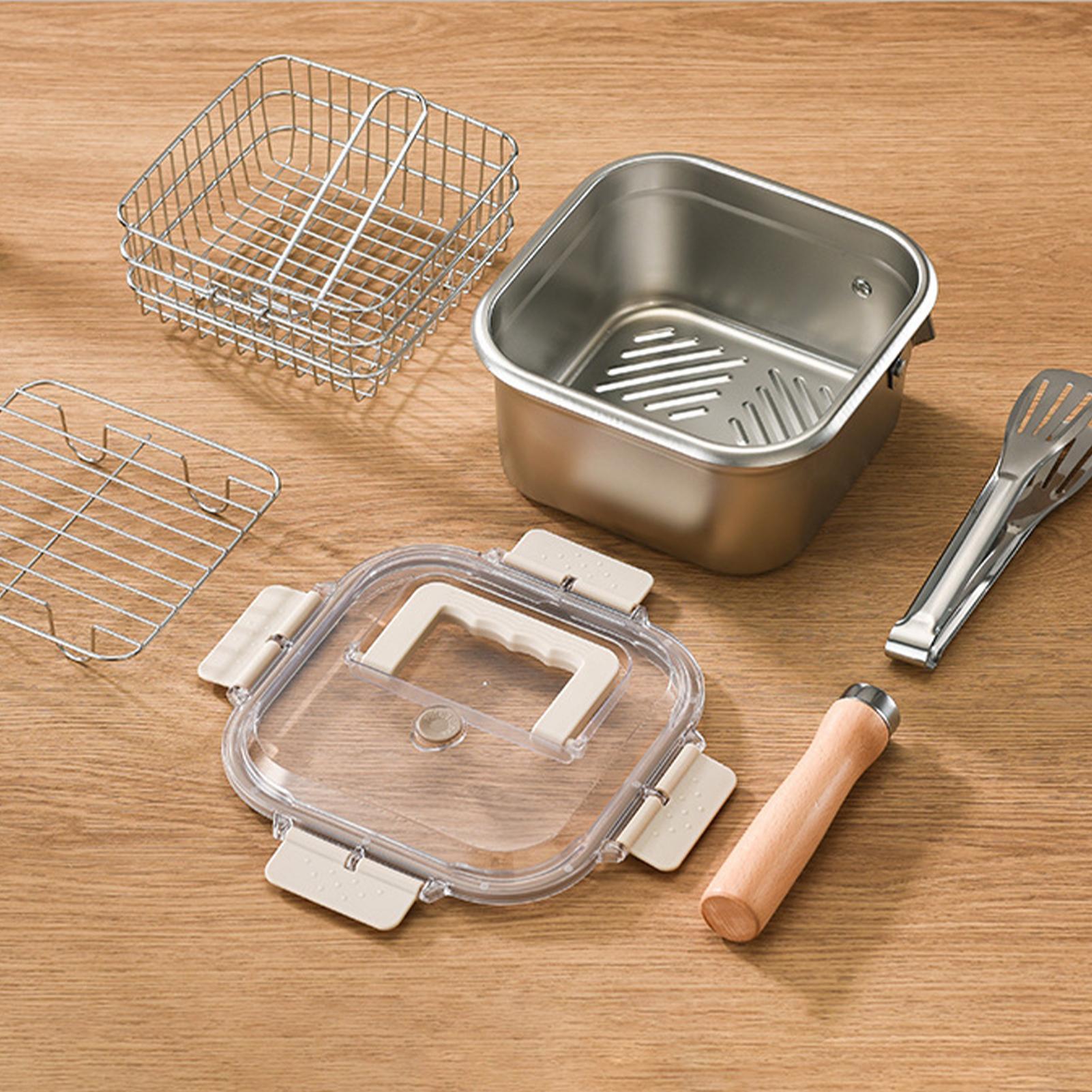 ディープフライヤーパンセット スクエア型 キャンプ用調理鍋  - Camping Cooking Set Large のレビューと価格