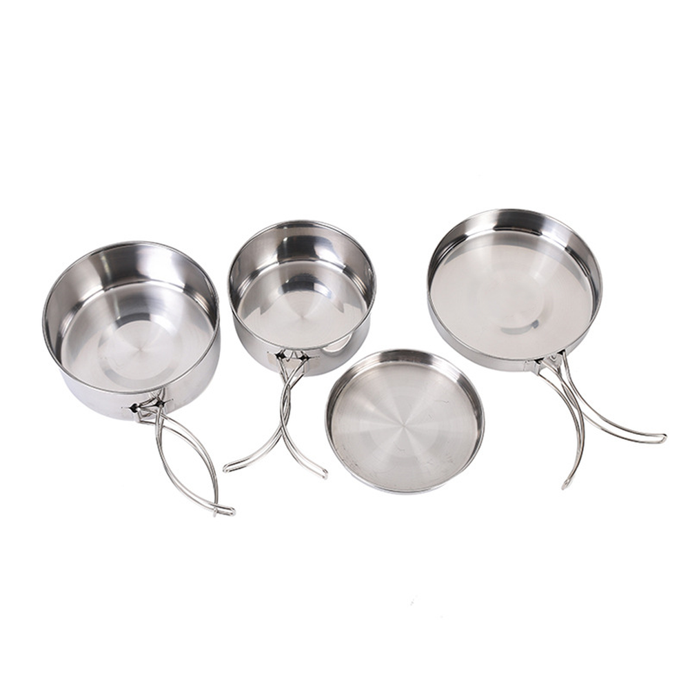 アウトドア調理セット 4ピース ステンレス製 キャンプ ハイ - Nesting Camping Cooking Set のレビューと価格