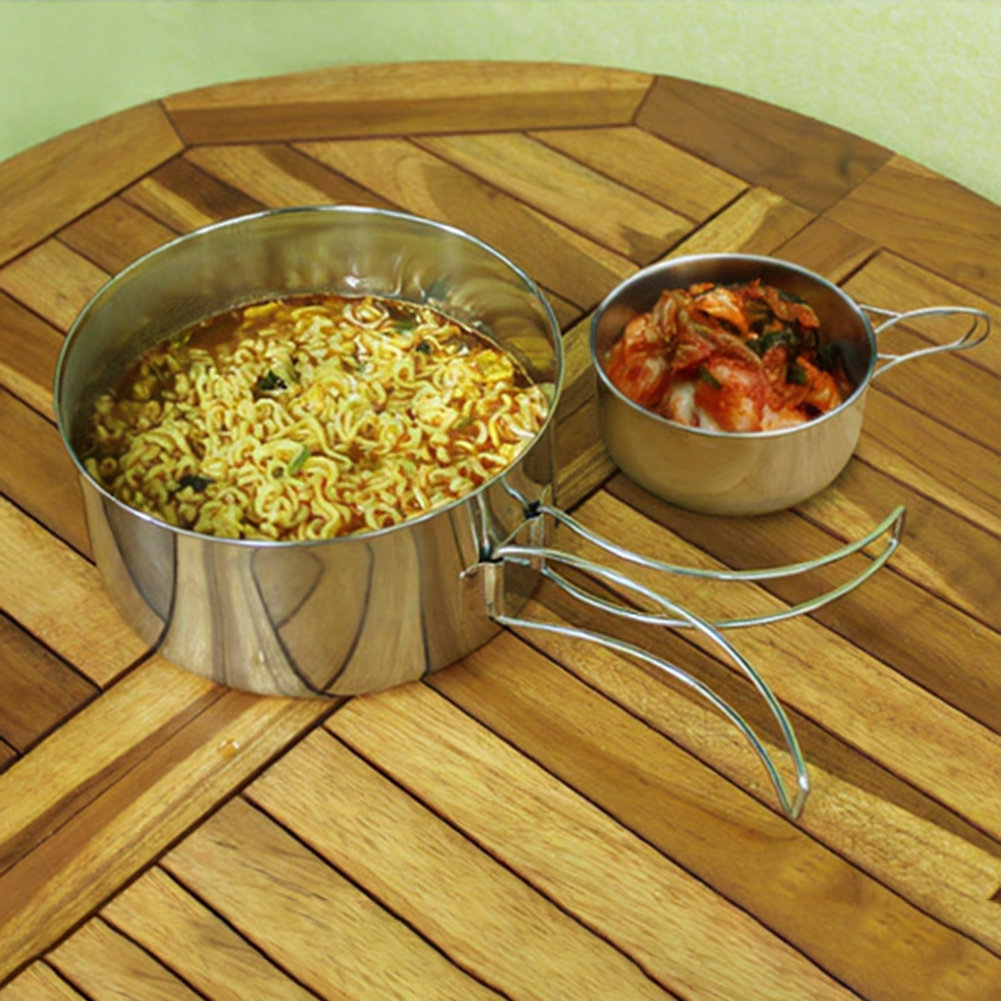 アウトドア調理セット 4ピース ステンレス製 キャンプ ハイ - Nesting Camping Cooking Set のレビューと価格