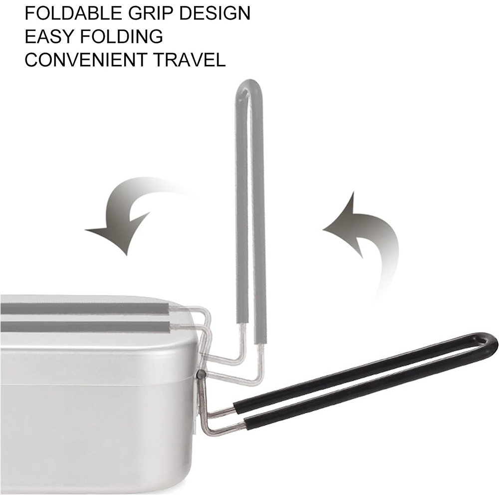 800 ミリリットルアルミ弁当箱屋外キャンプ調理器具食器折り - Camping Cooking Hardware のレビューと価格
