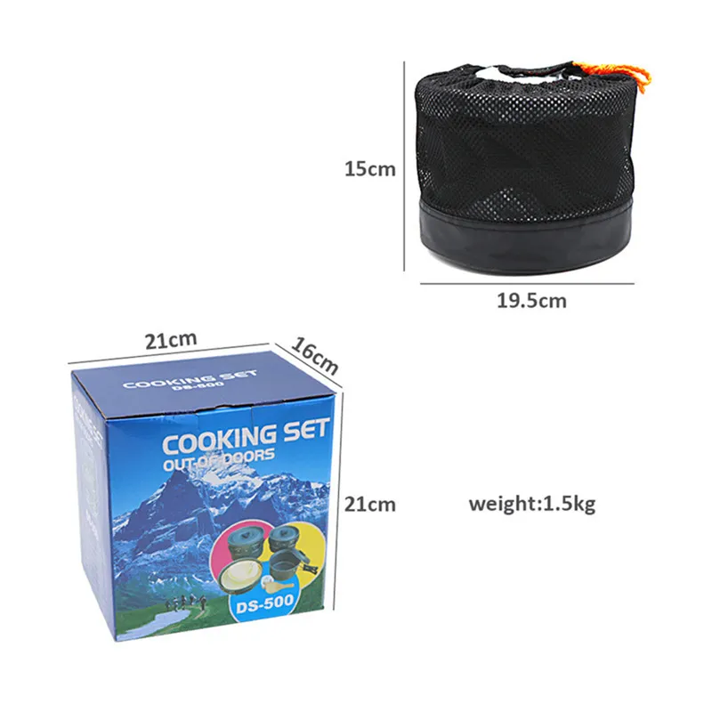 ポータブルキャンプ調理器具セット ネスティングデザイン アウ - Nesting Camping Cooking Set のレビューと価格