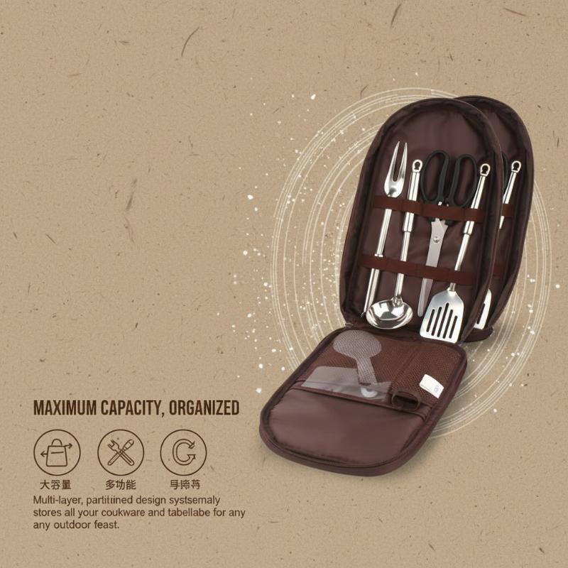 アウトドアクッキングバッグ キャンプ用収納バッグ ポータブル - Camping Cooking Utensil Bag のレビューと価格