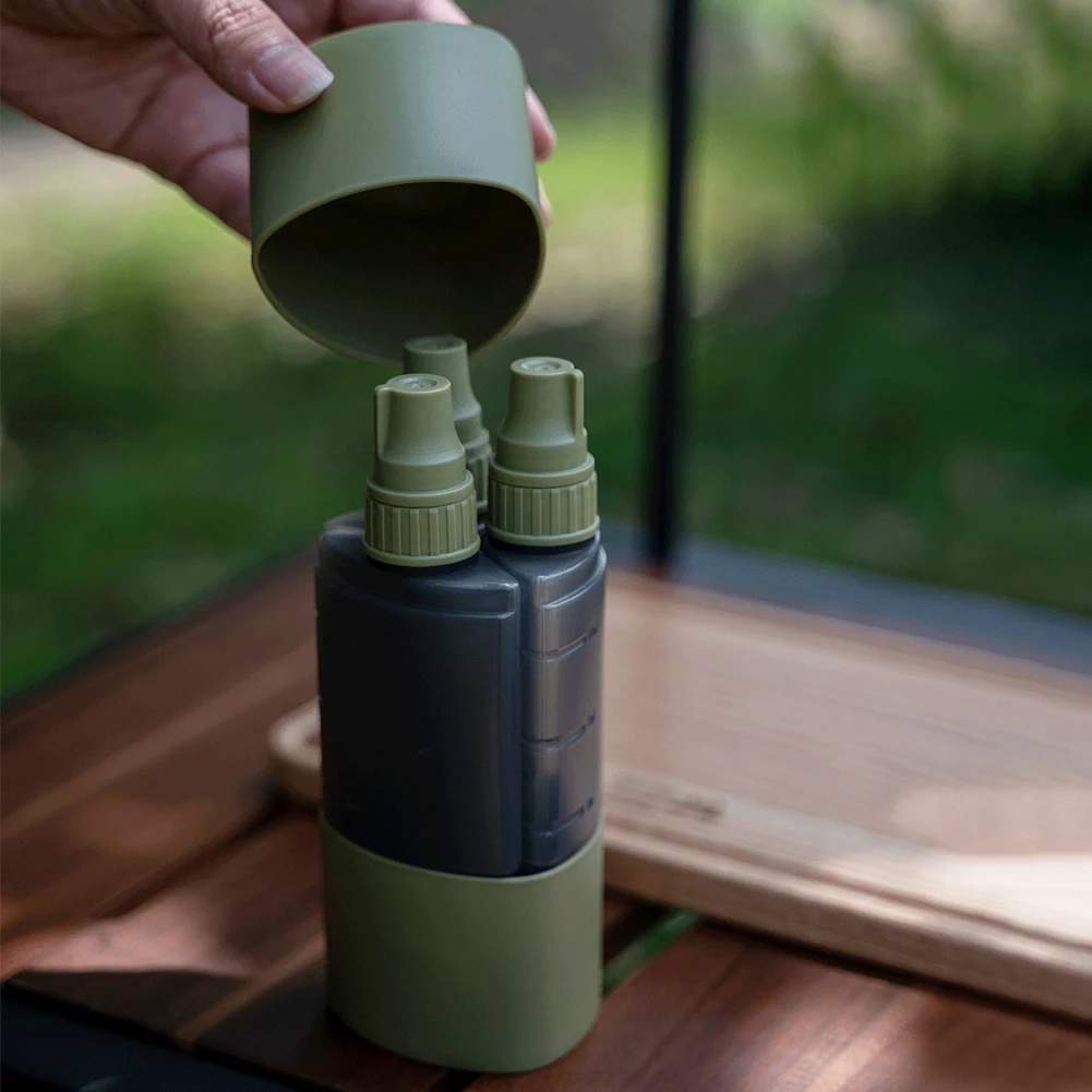 3 で 1 屋外キャンプ調味料ディスペンサーボトルバーベキュ - Camping Cooking Hardware のレビューと価格