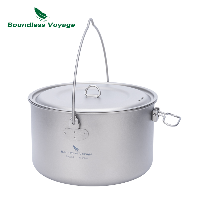 寝袋のない旅行-チタン調理器具、蓋付きのスープ鍋、屋外調理キ - Camping Cooking Ware Set のレビューと価格
