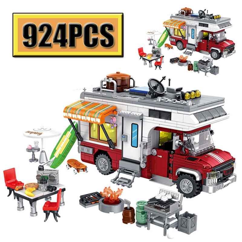 MOC 924PCS シティシリーズ キャンピングカー レジ - Camping Cooking Gifts のレビューと価格