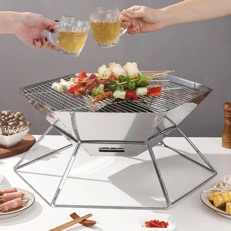 ポータブル折りたたみ式カーボンBBQグリル、アウトドアストー - Camping Cooking Must Haves のレビューと価格