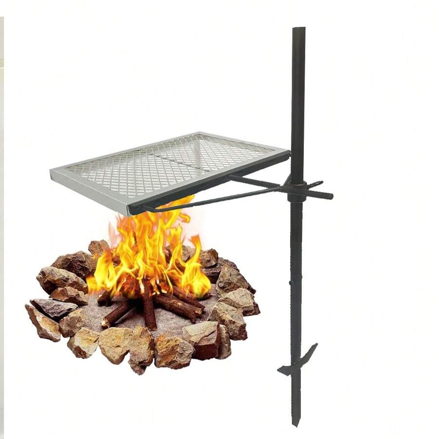 360 °   調整可能な回転式キャンプファイヤーグリル、頑 - Camping Cooking Without Fire のレビューと価格