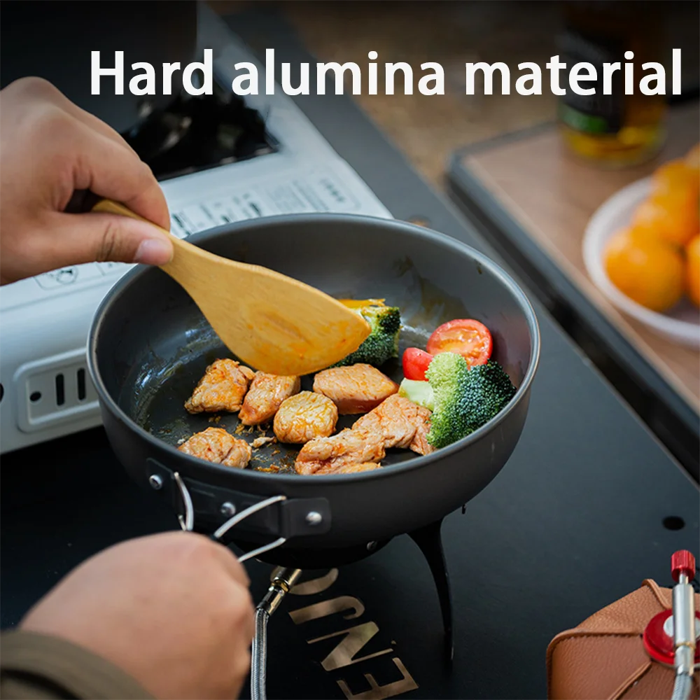 大容量ノンスティックキャンプクッキングキット（3～4人用）ポ - Camping Cooking Set Large のレビューと価格