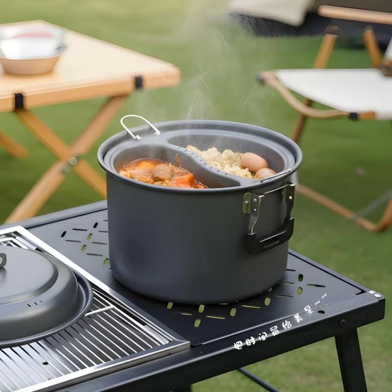 キャンプ用調理器具 アルミ製キャンプクッキングセット キャン - Camping Cooking Set Large のレビューと価格