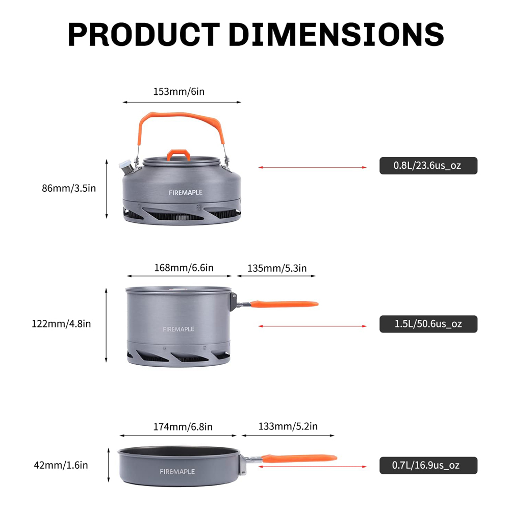 Fire Maple器具ハイキング調理セット熱交換器ポットパ - Camping Cooking Hardware のレビューと価格