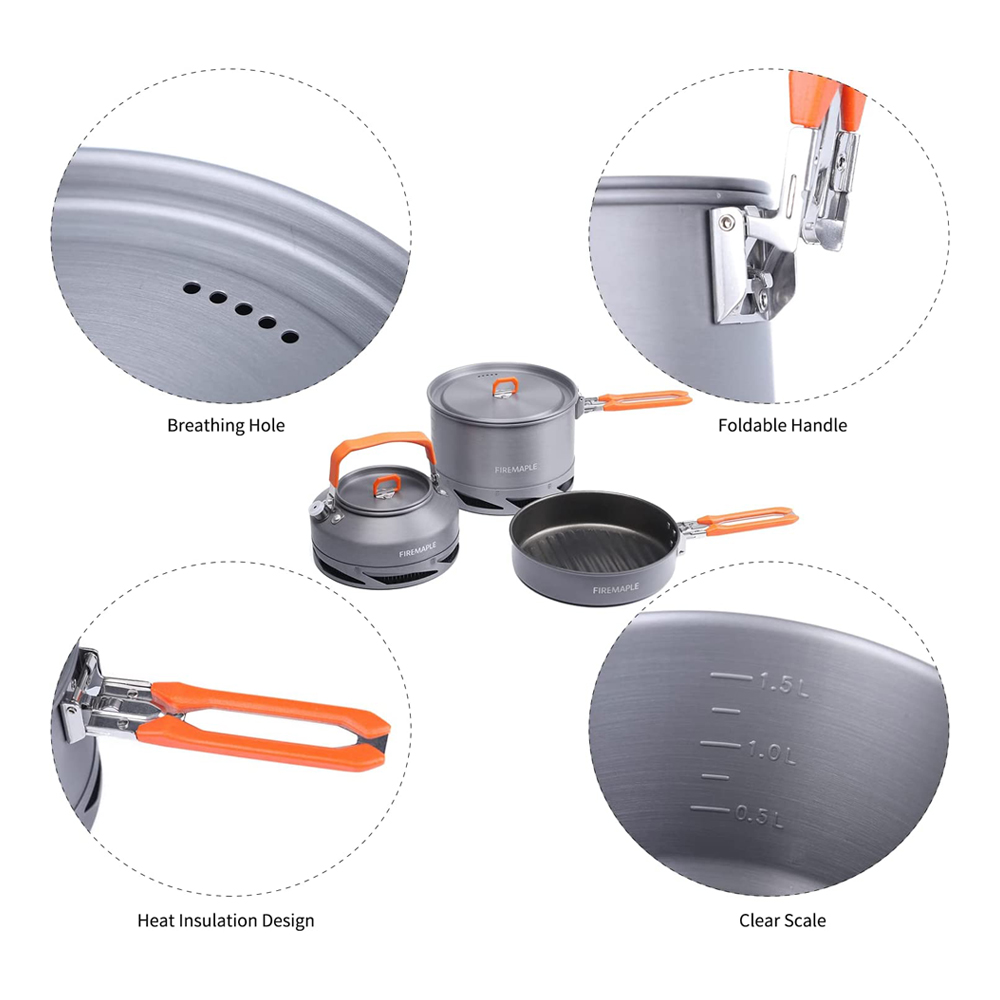Fire Maple器具ハイキング調理セット熱交換器ポットパ - Camping Cooking Hardware のレビューと価格