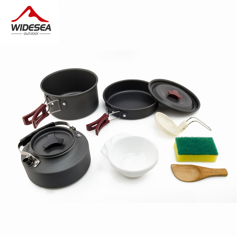 Widesea キャンプ調理器具セットアウトドアポット食器キ - Camping Cooking Set Large のレビューと価格