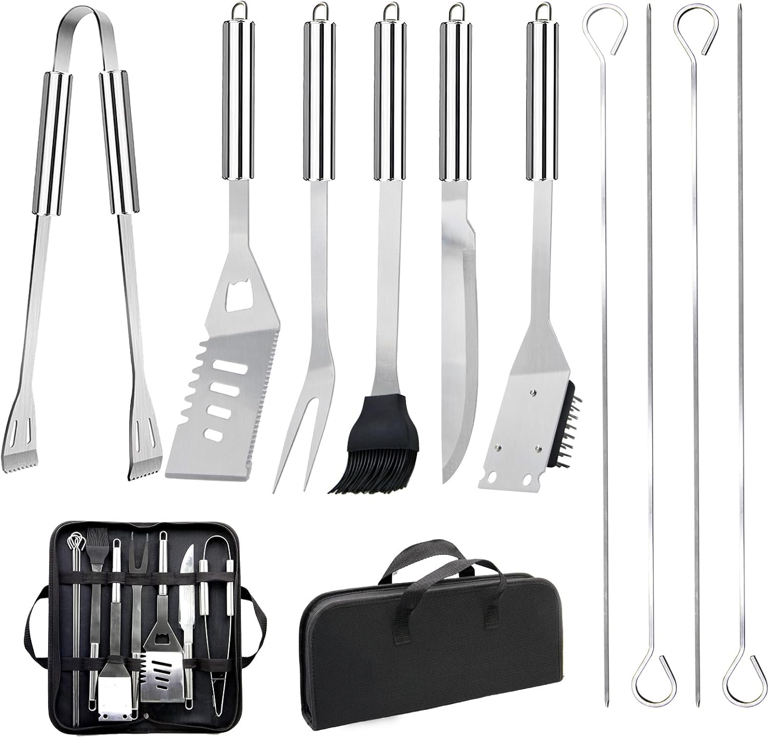 グリル用品セット ステンレス製BBQアクセサリーキット ポー - Camping Cooking Utensil Bag のレビューと価格