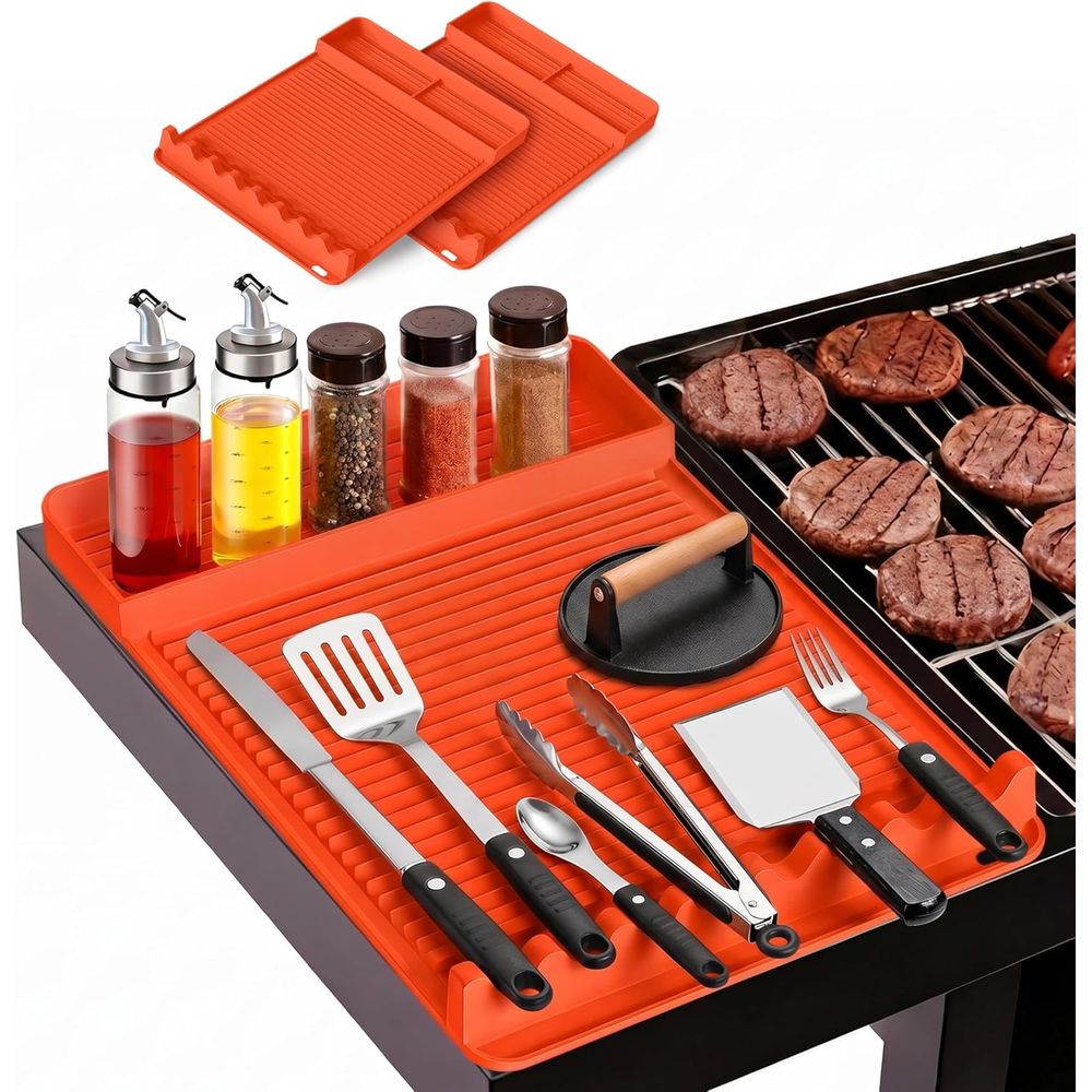 耐熱シリコングリルマット - 16x11.5インチ 滑り止め - Camping Cooking Mat のレビューと価格