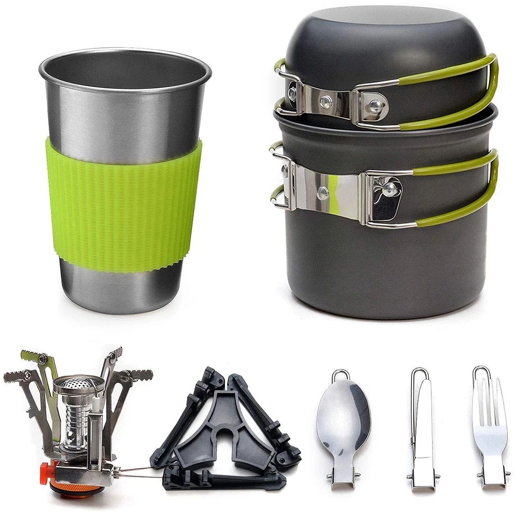 キャンプ調理器具キット ストーブ付き アウトドアクッキングセ - Camping Cooking Hardware のレビューと価格