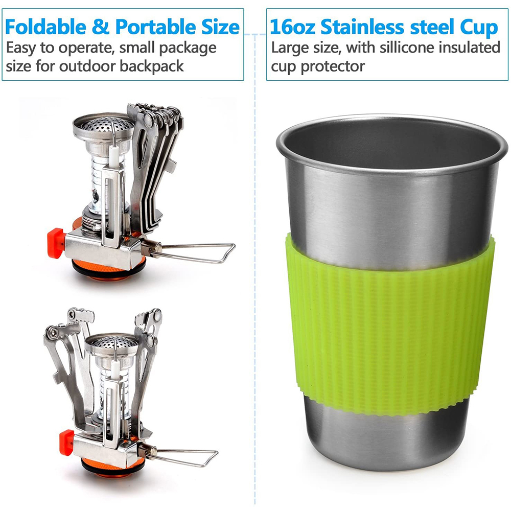 キャンプ調理器具キット ストーブ付き アウトドアクッキングセ - Camping Cooking Hardware のレビューと価格