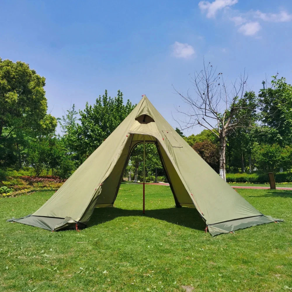 新しいピラミッドテントスノースカート付き超軽量屋外キャンプテ - Campfire Cooking In Another World のレビューと価格