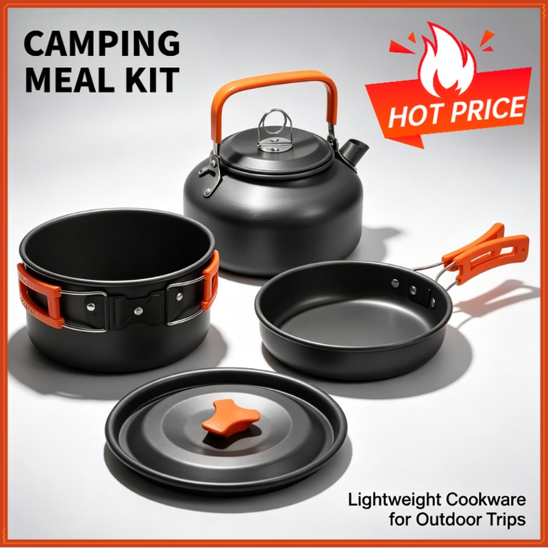 キャンプクッキングセット キャンプ調理器具 旅行用食器 アウ - Camping Cooking Hardware のレビューと価格